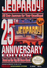 Jeopardy 25th Anniversary NES box art